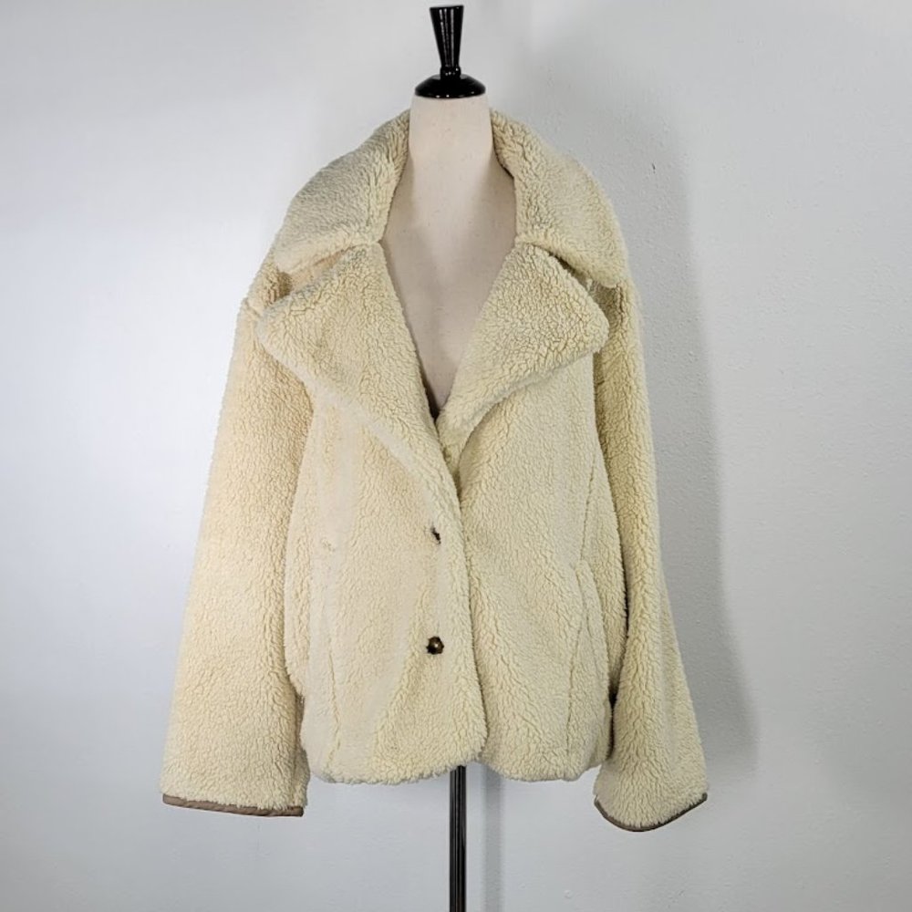 FREE PEOPLE joplin cozy sherpa jacket Sz XL NEW NWT - Picture 3 of 10